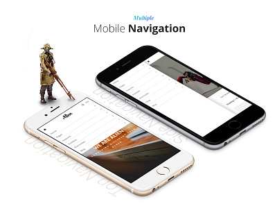 Responsive Alien Mobile Navigation alien design gradient html icon logo modern template unique