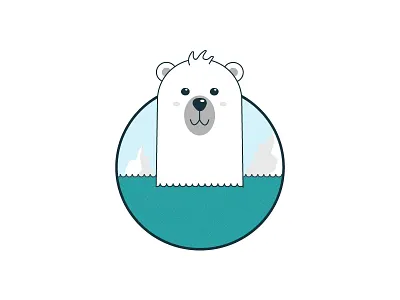 Polar Bear Avatar avatar bear circle flat polar