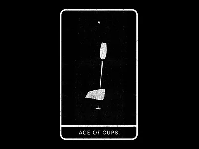 Ace of Cups. ace black cups fist minimal tarot white