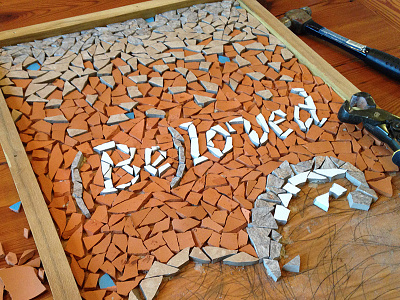 Beloved Mosaic beloved design event mosaic poster pottery terra cotta tile