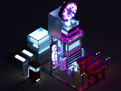 Tokyo nights candy colorful japan night pink pinks pixel art tokyo tokyo night voxel