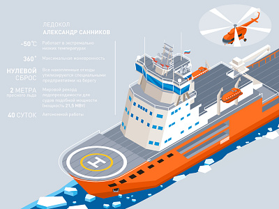 isometric ship - Gazprom illustration isometric ship vector