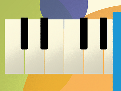 A tiny piano circles colors illustration illustrator music piano