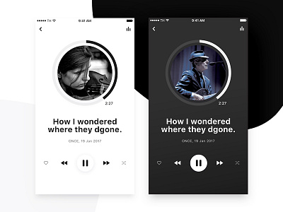 UI-Music player interface guitar music people play violin