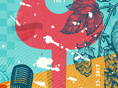 Event Poster Sneak Peek beer blue event guitar hops orange poster