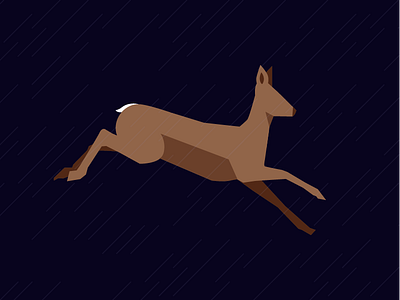 A doe in the rain