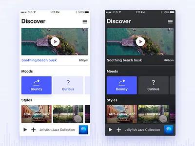 Music Library - Web App (WIP) app audio clean library modern music player track ui web