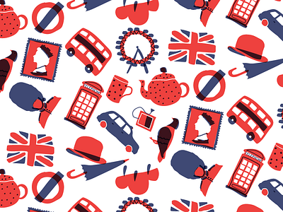 Quintessentially British britain illustration london eye queen stamp tea telephone box union jack vector weather