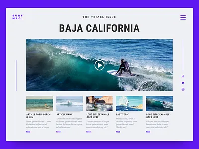 Surf Magazine: The Travel Issue 02 editorial exploration landing page layout magazine magazine cover preview surf surf magazine website