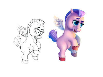 Pegasus 2dart artwork cartoon cg character digital game gameart gamedesign illustration pegasus