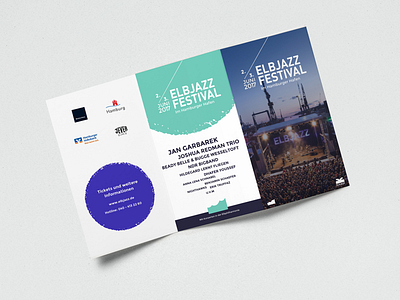 tri-fold elbjazz festival festival folder hamburg identity jazz music