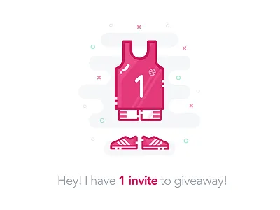Dribbble Invite to giveaway basket basketball draft dribbble invitation dribbble invite equipment giveaway invite invites player
