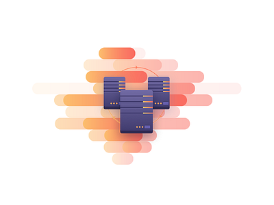 Cluster illustration algolia cluster flat gradients illustration search servers