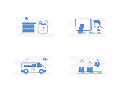 Locus Vertical Illustration icon illustrations locus logistics startup ui verticals