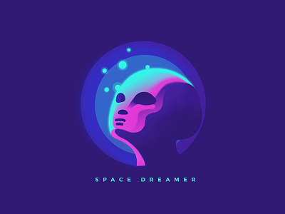 Space Dreamer 4 albania alien clean dream dreaming innovation logo retro space startup technology