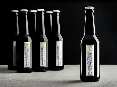 La Prima | Homebrewing beer bottle brewery design gold homebrewing label lettering minimal packaging typography white