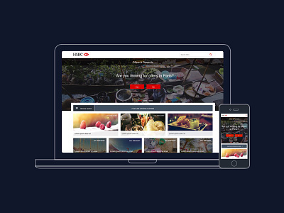 HSBC Offers design desktop hsbc mobile offers reactjs responsive ui ux