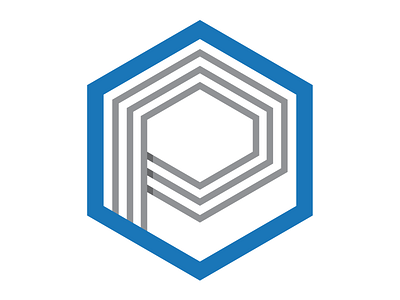 Info-Tech Premium blue hexagon icon info tech logo p
