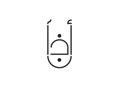 Azan أذان arabic calligraphy creative icon identity kufi logo typography