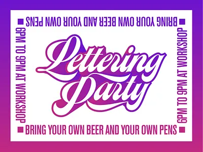 Lettering Party! lettering lettering party type vector