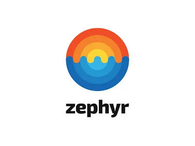 Zephyr breezy logo sea sun travel zephyr