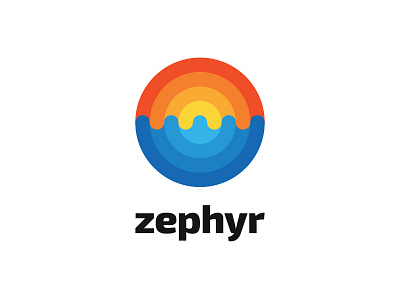 Zephyr breezy logo sea sun travel zephyr