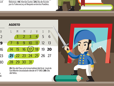 School calendar I calendar editorial illustration hero la voz del interior san martin school