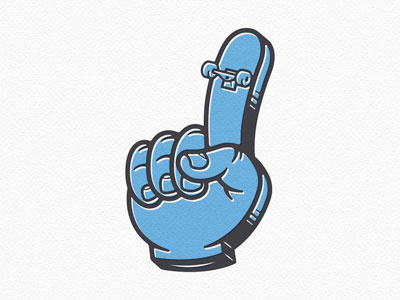 Foam Finger Skateboard blue foam finger number 1 skate skateboard sports team