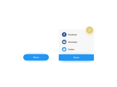 Daily Ui #10. Social Share 010 button dailyui framer material share social