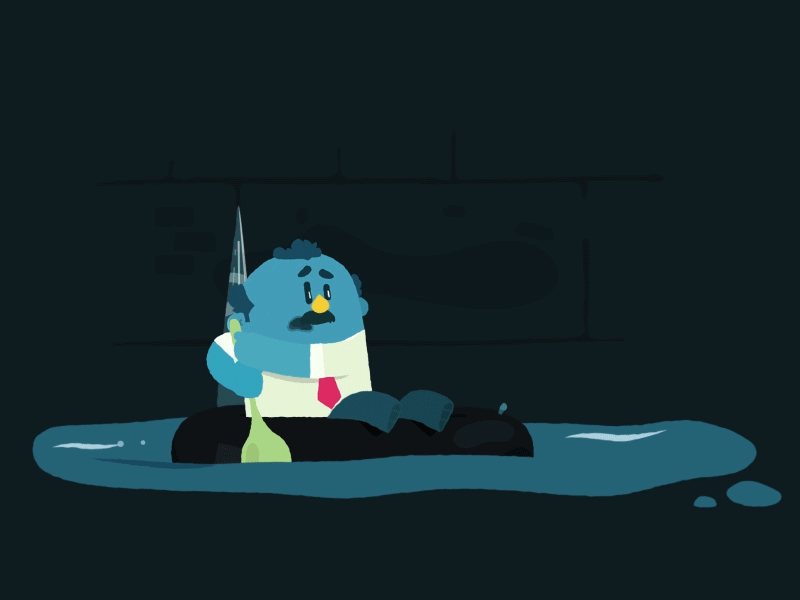 Spoon Rowing Loop animation artwork cartooning character design direction flat graphics illustration motion