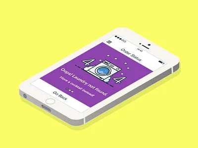 404 Laundry Error/App Concept 404 app concept error iphone laundry ui washing