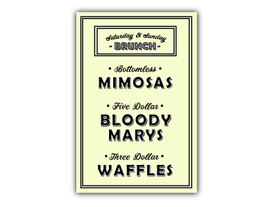 J&J Brunch Sign brunch sign