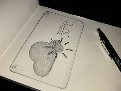 Weather UI sketch drawing icon pencil sketch sketch pad weather