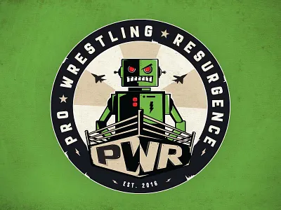 PWR Logo logo pro wrestling robot st. louis