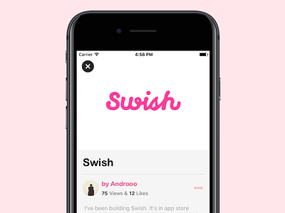 Swish Shot Detail View detail view ios swish tinder for dribble