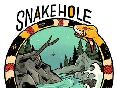 Snakehole design drawing illustration snake snakehole yuba river