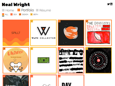 Portfolio Website Redesign animation css graphic design html illustration illustrator neal wright portfolio web design website