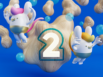Crehana 2 años 3d c4d character cinema4d color monsters