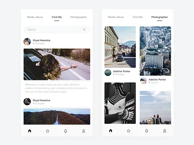Share of photography app focus ride ue ui ux