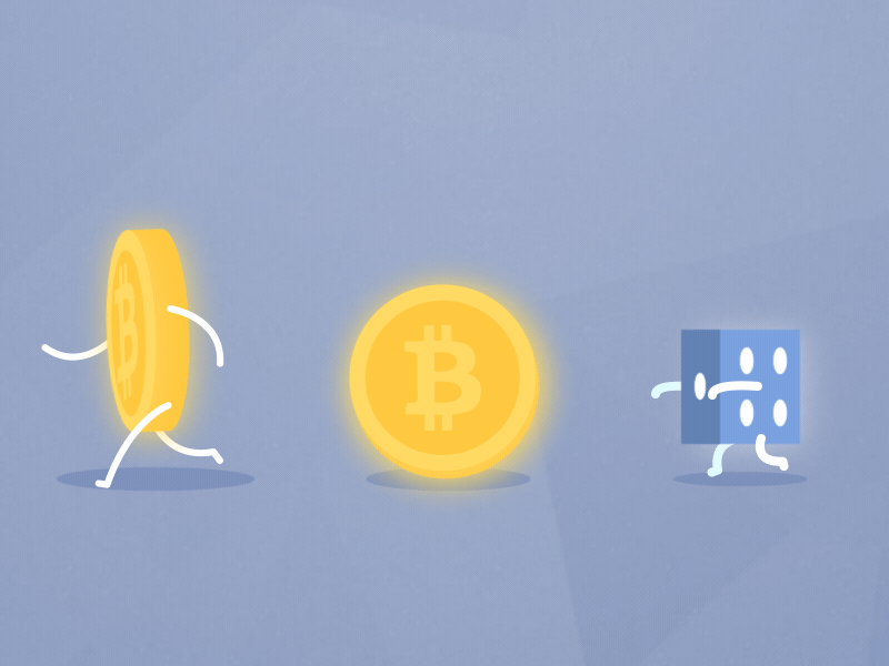 Super fun time bitcoin coin cycle dice gif primedice rolling walking