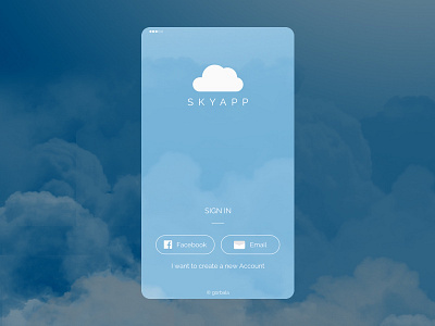 Dribbble cloud login sign in ui