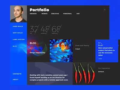Personal Creative Blog Concept agency blog modern personal public scroll ux