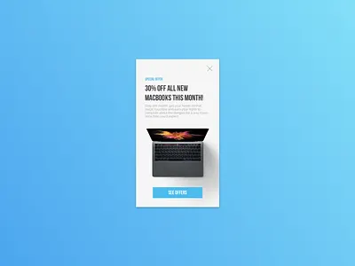 Special Offer Pop Up apple bebas blue macbook minimal offer pop popup special up white