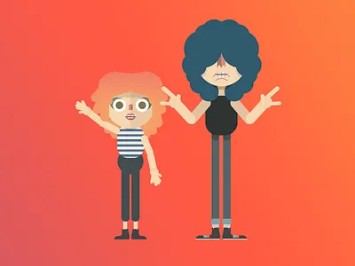 Countryside People - The Rockers characters citizen country design funny illustration people