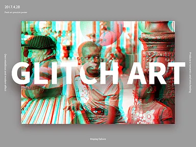 glitch art poster