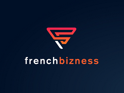 Frenchbizness f flat letter logo