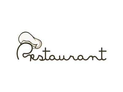 Typography logo restaurant typograhy