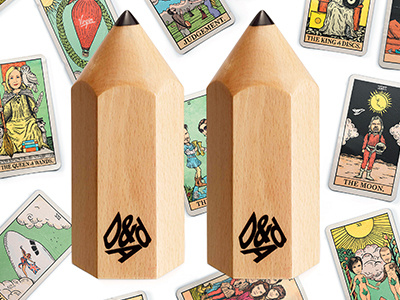 D&AD art cards drawing illustration ink pen portrait tarot