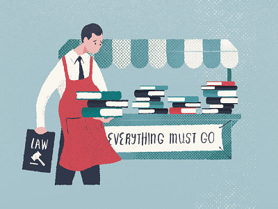 Stall and decline concept conceptual illustration editorial illustration figure illustration texture
