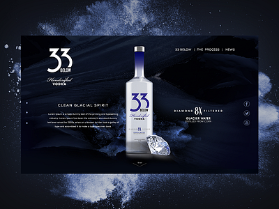 Vodka Spirit homepage landing page spirit ui vodka website